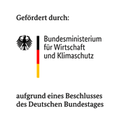 Gefördert durch das Bundesministerium für Wirtschaft und Klimaschutz aufgrund eines Beschlusses des Bundestags